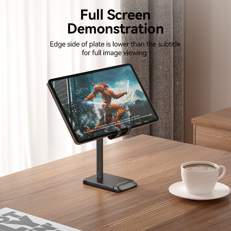 VENTION Height Adjustable Desktop Cell Phone Stand White Aluminum Alloy Type