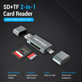 VENTION USB3.0 Multi-function Card Reader Gray Metal Type