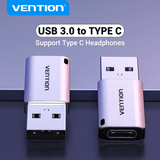 VENTION USB 3.0 Male to USB-C Female Adapter Gray Aluminum Alloy Type