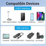 VENTION USB 3.0 Male to USB-C Female Adapter Gray Aluminum Alloy Type