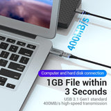 VENTION USB 3.0 Male to USB-C Female Adapter Gray Aluminum Alloy Type