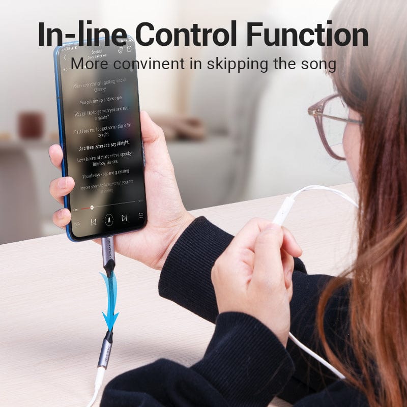 VENTION USB-C Male to 3.5MM Earphone Jack With DAC Adapter Aluminum Alloy Type