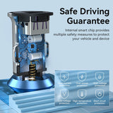 VENTION Two-Port USB A+C (30+30) Car Charger Grey Mini Style Aluminum Alloy Type