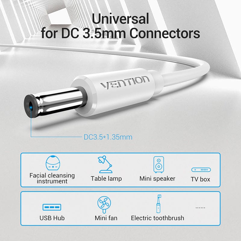USB to DC 3.5mm Power Cable USB A to 3.5 Jack Connector 5V Power Supply Adapter for Fans USB HUB DC 5.5mm Charging Cable