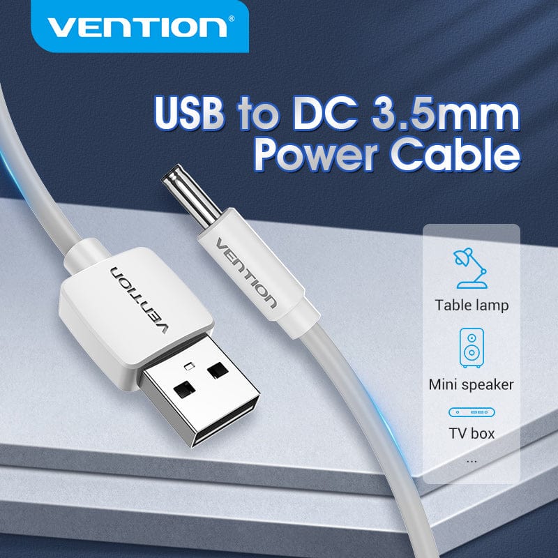 USB to DC 3.5mm Power Cable USB A to 3.5 Jack Connector 5V Power Supply Adapter for Fans USB HUB DC 5.5mm Charging Cable