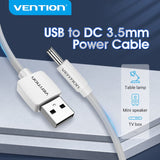 USB to DC 3.5mm Power Cable USB A to 3.5 Jack Connector 5V Power Supply Adapter for Fans USB HUB DC 5.5mm Charging Cable