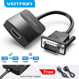 VENTION VGA to HDMI Converter with Female Micro USB and Audio Port