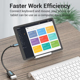 VENTION USB 2.0 Micro-B Male to A Female OTG Cable 0.15M Black PVC Type