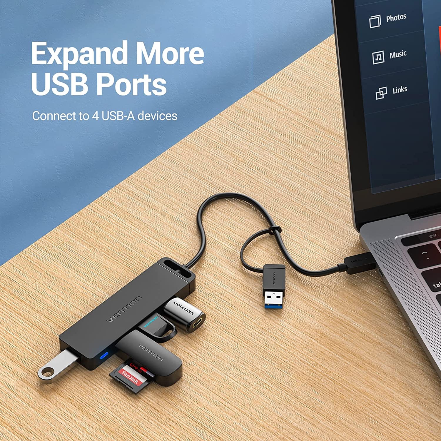 VENTION 5-in-1 USB 3.0 Hub