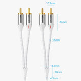 VENTION 2RCA male to male cable with durable design for high-quality audio connections