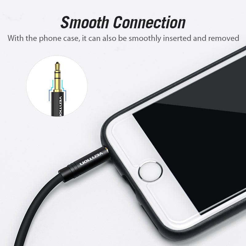 3.5mm Male to 90°Male Audio Cable Black Metal Type