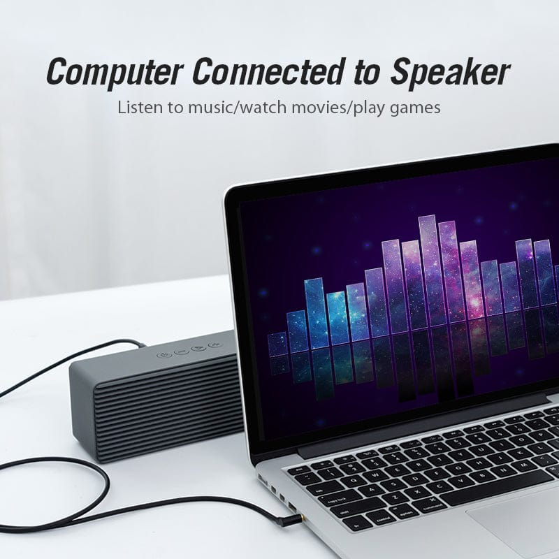 3.5mm Male to 90°Male Audio Cable Black Metal Type