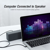 3.5mm Male to 90°Male Audio Cable Black Metal Type