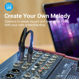 VENTION 3.5mm to Dual 6.5mm Audio Cable connecting to a mixer for music recording