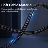 VENTION 3.5mm to Dual 6.5mm Audio Cable with premium cotton braided jacket for durability