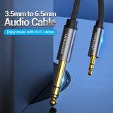 VENTION 3.5mm to 6.35mm cable for Hi-Fi stereo audio, ideal for connecting devices