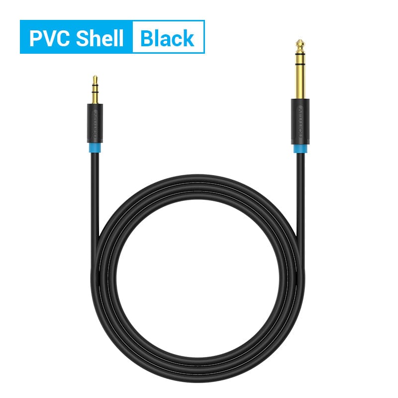 Vention 3.5mm to 6.35mm cable with durable PVC shell for audio connectivity