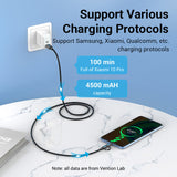 VENTION 3A micro-USB and USB-C cable for fast charging with compatibility for various devices
