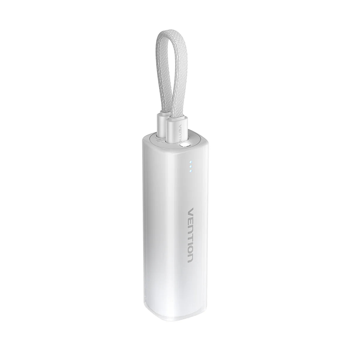 VENTION 5000mAh power bank in sleek design with LED indicator and convenient strap for portability