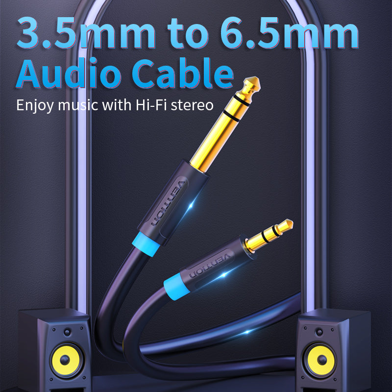 VENTION 6.5mm Male to 3.5mm Male Audio Cable UAE for connecting devices with clear sound quality