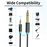 VENTION 6.5mm Male to 3.5mm Male Audio Cable UAE, suitable for various devices with 3.5mm or 6.5mm ports