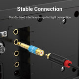 VENTION 6.35mm Male to RCA Female Audio Adapter Blue Aluminum Alloy Type