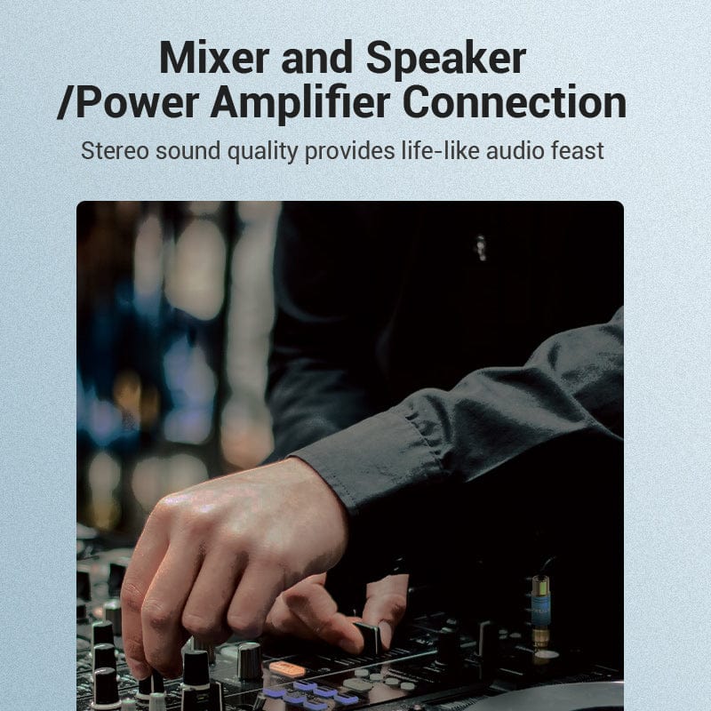 VENTION 6.35mm Male to RCA Female Audio Adapter Blue Aluminum Alloy Type