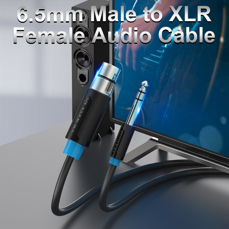VENTION 6.5mm to XLR audio cable for connecting audio devices with high-quality sound