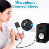 VENION 6.5mm to XLR audio cable connected to a microphone and speaker for clear audio transmission