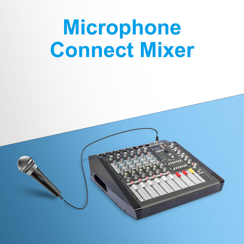 VENTION 6.5mm to XLR audio cable connecting a microphone to an audio mixer for clear sound