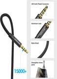 VENTION AUX 3.5mm audio extension cable with 24K gold-plated connector and nylon braid for durability