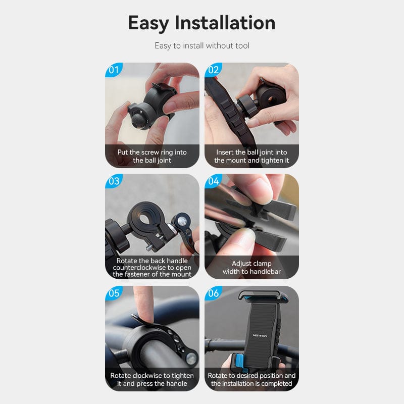 VENTION Bike Phone Mount Black