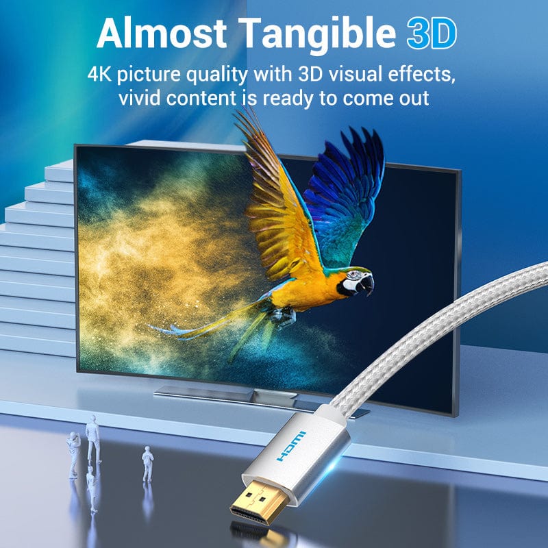 VENTION braided HDMI cable AABI for 4K picture quality and vivid content display