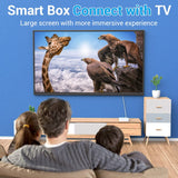 VENTION braided HDMI cable AABI connecting a smart box to a TV for an immersive viewing experience