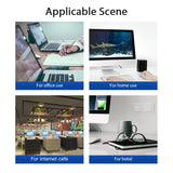 VENTION Cat 6 UTP Ethernet Patch Cable shown in office, home, internet cafe, and hotel settings