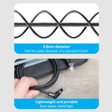 VENTION Cat 6A UTP Ethernet Patch Cable Right Angle and 360 Rotate plug Oxygen-free Copper