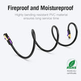 Fireproof and moistureproof Cat 7 SFTP Ethernet cable with highly bending resistant PVC for durability