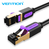 Vention Cat 7 SFTP Ethernet cable with gold-plated connectors for high-speed data transmission