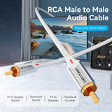 VENTION cotton braided RCA cable connecting audio devices for high-quality sound