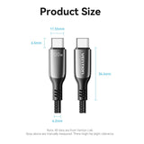 VENTION Cotton Braided USB 2.0 C Male to C Male 5A Cable Zinc Alloy Type
