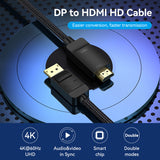 VENTION display port to HDMI cable for 4K video and audio synchronization
