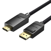 VENTION display port to HDMI cable with durable connectors for high-quality streaming