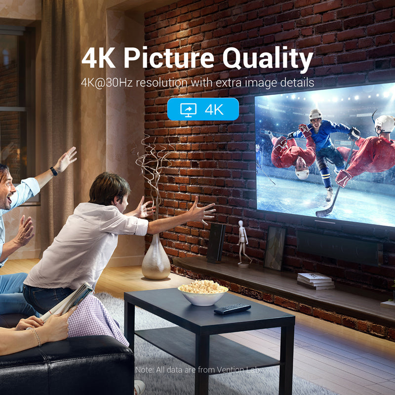 Vention DisplayPort to HDMI cable with 4K picture quality for high-definition viewing experiences