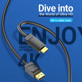 VENTION DisplayPort to HDMI cable for 4K Ultra HD video and audio transmission