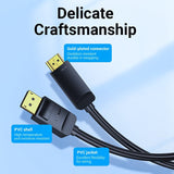 Vention DisplayPort to HDMI cable with gold-plated connectors and a durable PVC jacket