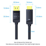 Vention DisplayPort to HDMI cable with gold-plated connectors for high-definition video transfer