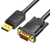 Vention DisplayPort to VGA Cable with Gold-Plated Connectors for High-Quality Video Transmission