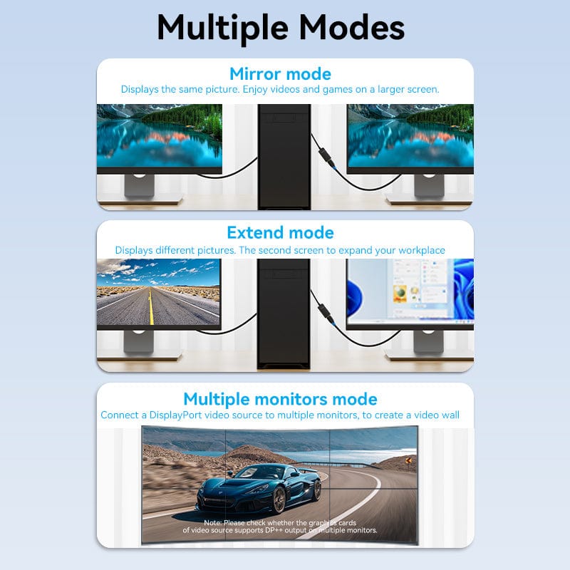 VENTION DP to HDMI 4K@60Hz Converter 0.15M Black