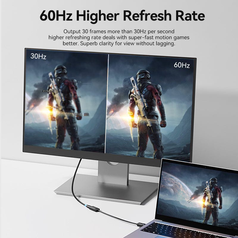 VENTION DP to HDMI 4K@60Hz Converter 0.15M Black