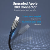 VENTION Durable Lightning cable for iPhone with upgraded C89 connector and aluminum alloy shell